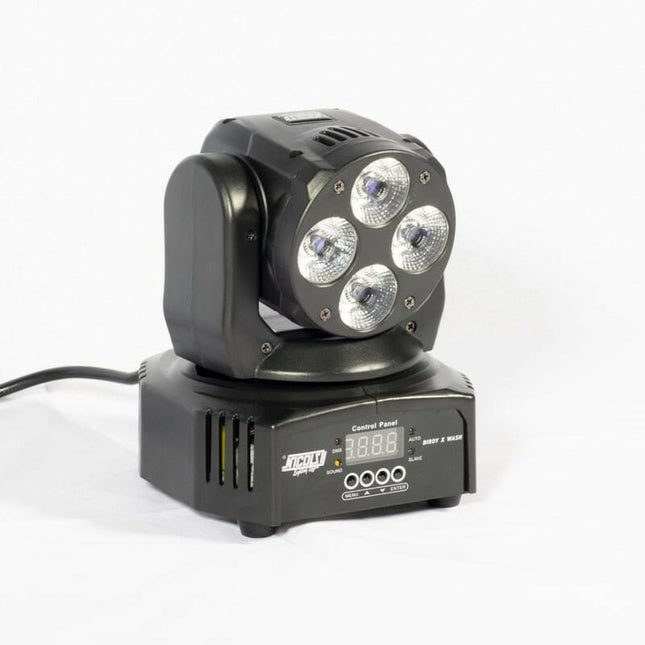 Robot LED Moving Head Wash 4x 12W RGBWA+UV-Som e luz-Nicols-Music Stage