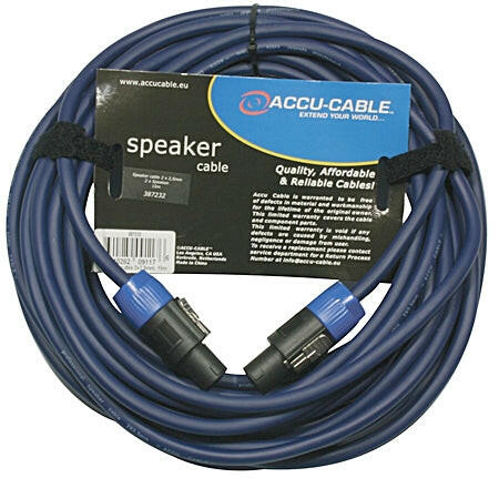 Cabo Speakon NL2 / Speakon NL2-Coluna-15mt - 2x2,5mm²-Fichas e cabos-Accu-Cable-Music Stage