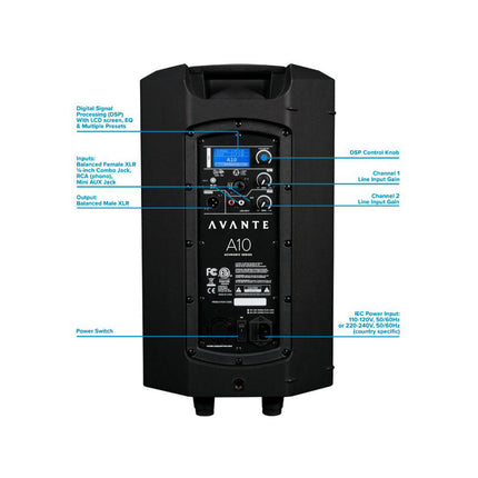 Coluna Activa 10polegadas Avante 1000W-Som e luz-ADJ-Music Stage