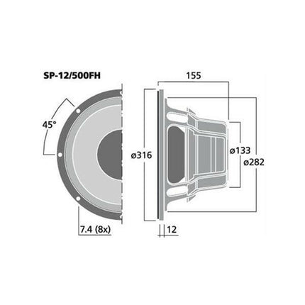 Woofer 12" 500W RMS Profissional (30cm)-Som e luz-IMG-Music Stage