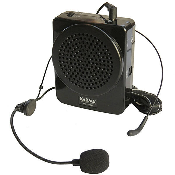 Sistema Som Portátil 25W c/ Microfone Headset - Cabeça-Som e luz-Karma-Music Stage