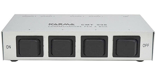 Comutador Audio 4 Pares Colunas 200W máx-Tv audio video-Karma-Music Stage
