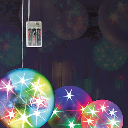 Bola de Efeitos 3D Estrelas 10cm-Som e luz-RIDEM-Music Stage