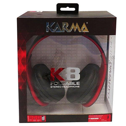 Auscultadores Ficha 3,5 - Preto/Vermelho-Som e luz-Karma-Music Stage