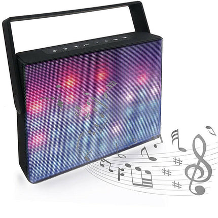 Coluna 20W c/ Bluetooth/FM/SD/BAT/LED-Som e luz-Karma-Music Stage