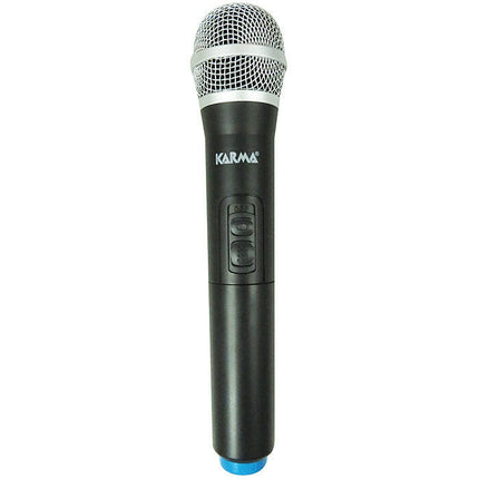 Microfone Mão s/ Fios UHF Anel Azul-Som e luz-Karma-Music Stage