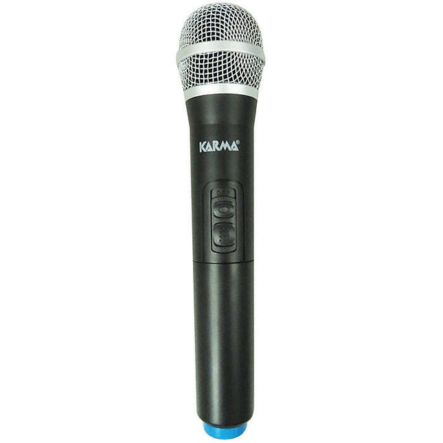 Microfone Mão s/ Fios UHF Anel Azul-Som e luz-Karma-Music Stage