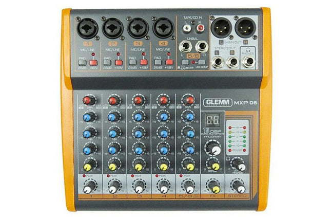 Mesa Mistura 6 Canais USB/MP3-Som e luz-Glemm-Music Stage