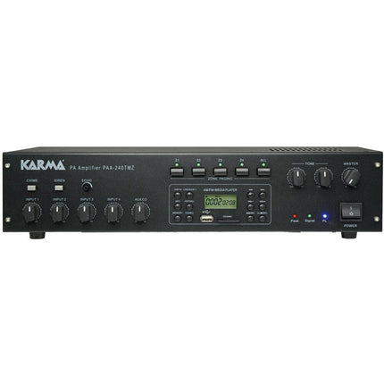 Amplificador Audio 100V 240W FM/USB/SD/MP3-Som e luz-Karma-Music Stage