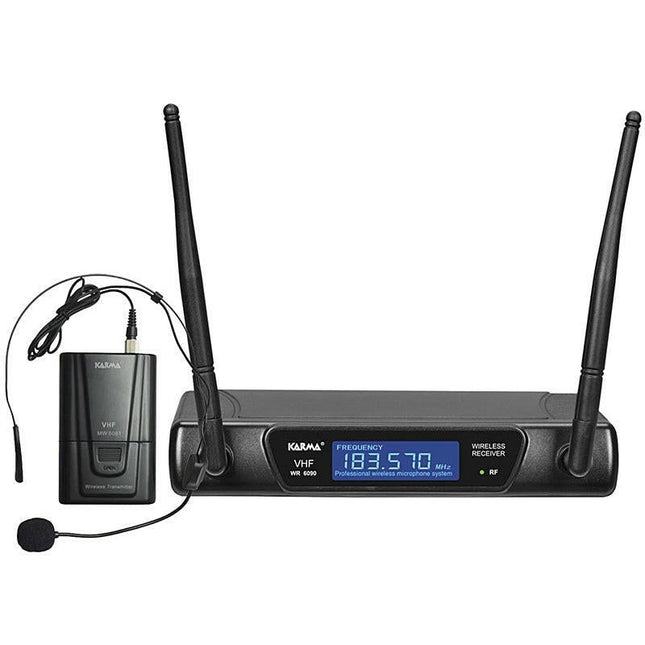 Microfone Headset - Cabeça s/ Fios + Receptor VHF 175MHz-Som e luz-Karma-Music Stage