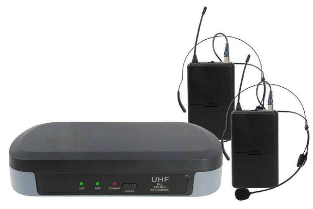 Microfone Headset - Cabeça s/ Fios (2 unid) +Receptor UHF 740-790MHz-Som e luz-Karma-Music Stage