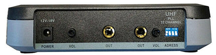 Microfone Mão s/ Fios+Cabeça+Emissor+Receptor UHF 740-790MHz-Som e luz-Karma-Music Stage