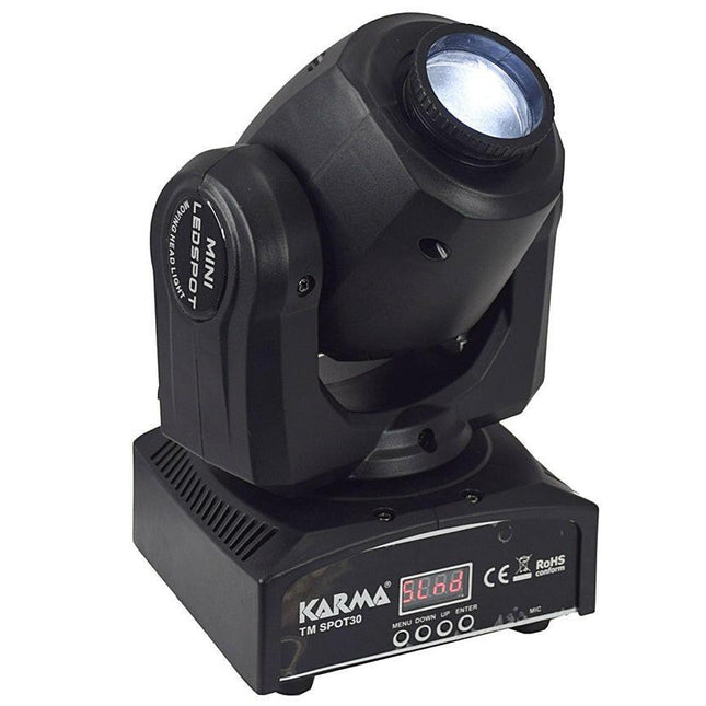 Robot LED Moving Head Spot 30W (7 Gobos+7 Cores)-Som e luz-Karma-Music Stage