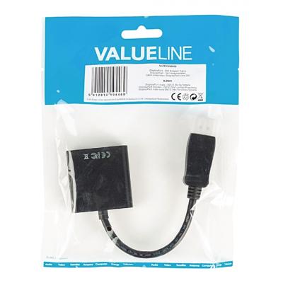 Adaptador DisplayPort / DVI-D (24+1) Fêmea 20cm-Adaptadores - Audiovisual-Valueline-Music Stage