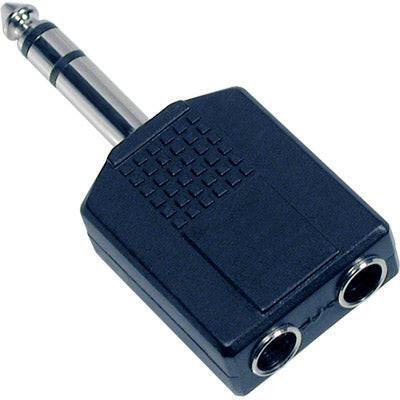 Adaptador 6,35 Macho ST / 2x6,35 Fêmea ST-Fichas e cabos-EDC-Music Stage