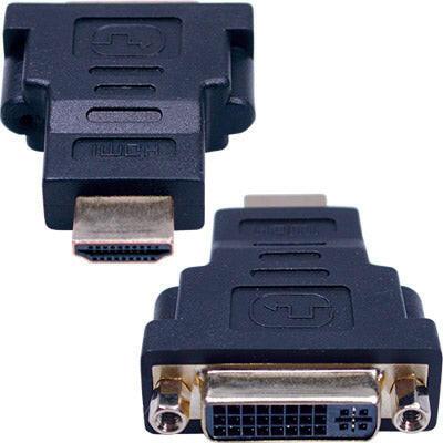 Adaptador HDMI Macho / DVI-I (24+5) Fêmea-Fichas e cabos-SMI-Music Stage