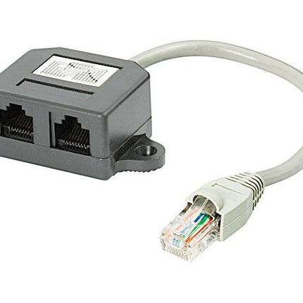 Adaptador Rede 8V/8C RJ45 Macho / 2xFêmea 20cm-Fichas e cabos-SMI-Music Stage