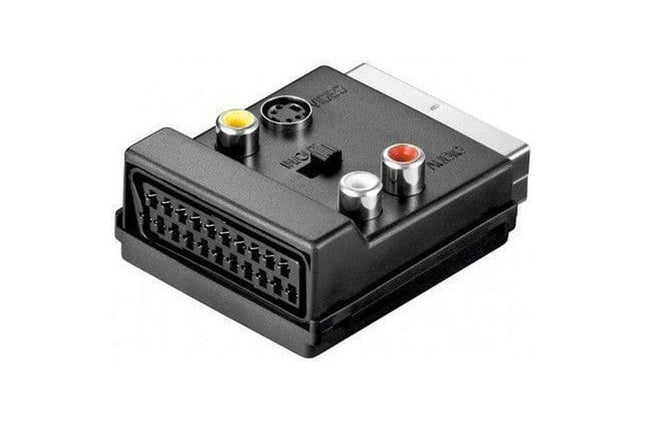 Adaptador SCART Macho -> 3 RCA Femea + Mini DIN + SCART Femea-Fichas e cabos-Nimo-Music Stage