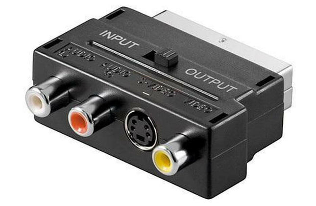 Adaptador SCART Macho -> 3 RCA Femea + S-Video-Adaptador-Music Stage-Music Stage