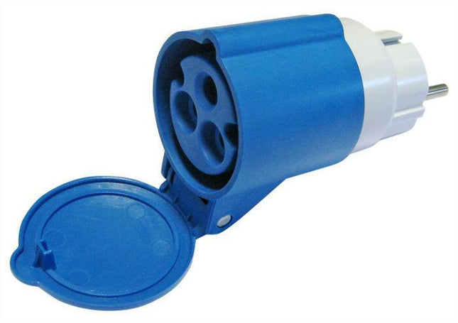 Adaptador Schuko Macho / CEE 3 Pinos Fêmea - 230V - 16A-Electricidade-SMI-Music Stage