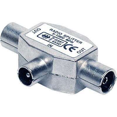 Adaptador TV Macho / 2xTV Fêmea - Metal-Fichas e cabos-Krang-Music Stage