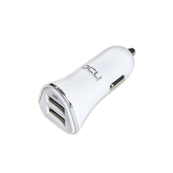 Transformador Isqueiro DC5V 4,2A 2xUSB Aluminio - Branco-Energia-DCU-Music Stage