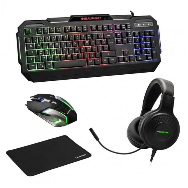 Pack Gaming: Teclado, Rato, Auscultadores e Tapete-Informatica e Multimedia-Blaupunkt-Music Stage