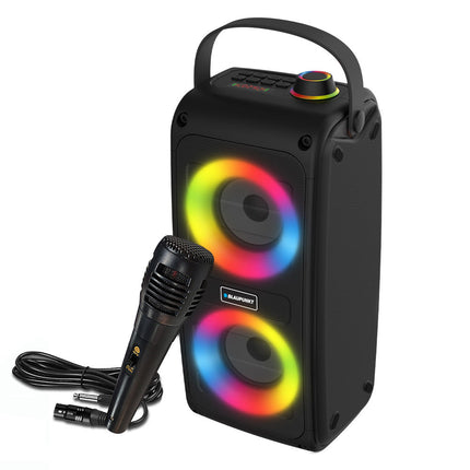 Coluna Portátil Bluetooth 50W c/ Mic - Preto-Som e luz-Blaupunkt-Music Stage