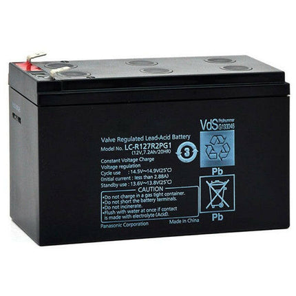 Bateria Ácida 12V 7,2Ah (151x64,5x94mm) LC-R127R2PG-Baterias Ácidas-Panasonic-Music Stage