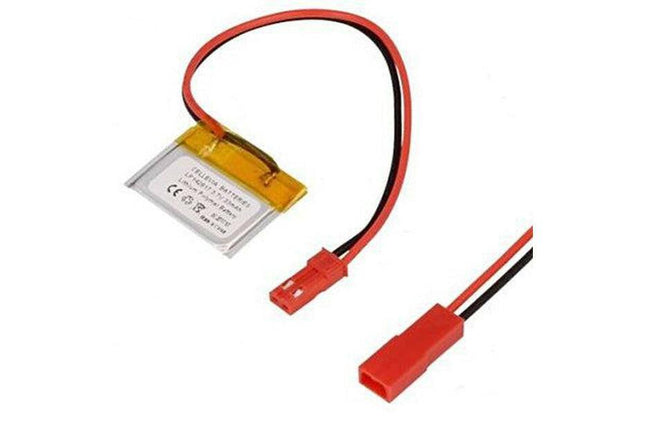 Bateria Li-Po 3,7V 33mAh c/ Cabos - 1,4x28x17mm-Pilhas Lítio-Botão-Smi-Music Stage