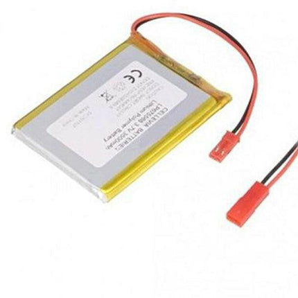 Bateria Li-Po 3,7V 3500mAh c/ Cabos - 7,2x55,5x68,5mm-Pilhas Lítio-Botão-Smi-Music Stage