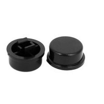 Botão p/ Pulsador - 12x12x7,3mm - Preto-Componentes eletronicos-SMI-Music Stage