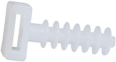 Bucha Nylon Ø6mm p/ Abraçadeira - Branca-Apoio tacnicobricol-SMI-Music Stage