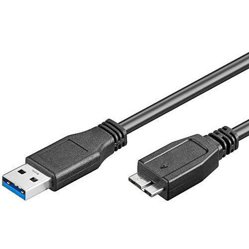 Cabo USB 3.0 "A" Macho / Micro USB 3.0 "B" Macho 2mt Azul-Fichas e cabos-Valueline-Music Stage