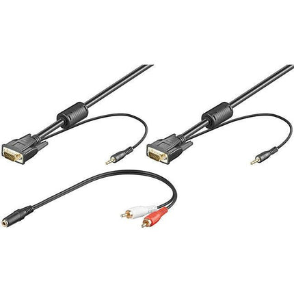 Cabo VGA Macho+3,5 / VGA Macho+3,5 - 15mt-Fichas e cabos-SMI-Music Stage