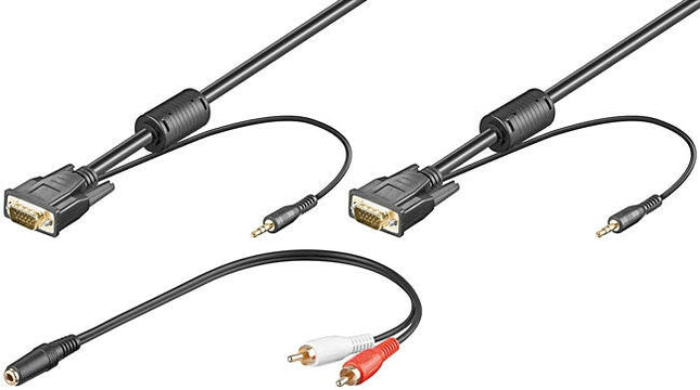 Cabo VGA Macho+3,5 / VGA Macho+3,5 - 10mt-Fichas e cabos-SMI-Music Stage