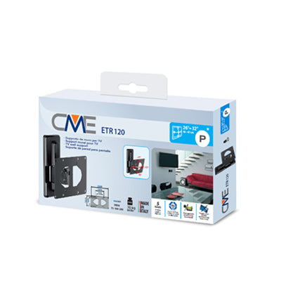 Suporte LCD/LED 26-32" 1 Articul Vesa 75-100-200x100 ETR120-Tv audio e video-Meliconi-Music Stage