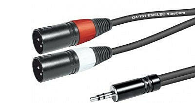 Cabo 3,5 Macho ST / 2x XLR Macho 1,5mt-Cabos-Emelec-Music Stage