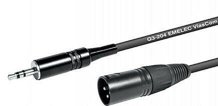 Cabo 3,5 Macho ST / XLR Macho (não balanceado) 1mt-Cabos-Emelec-Music Stage