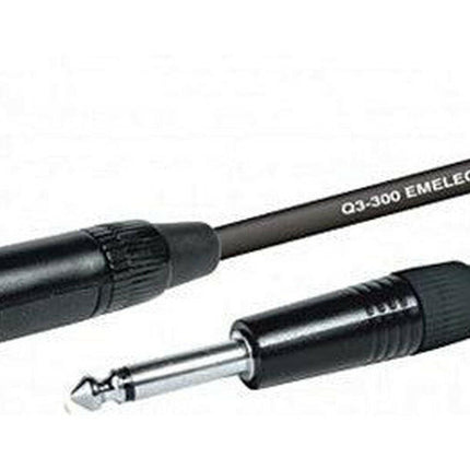 Cabo 6,35 Macho Mono / 6,35 Macho Mono 90º - 5mt-Cabos-Emelec-Music Stage