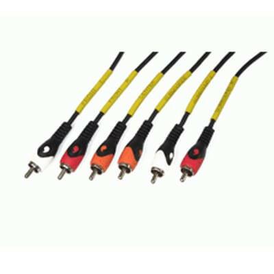 Cabo 6xRCA Macho / 6xRCA Macho 3mt - 5.1 Dolby-Cabos-EDC-Music Stage