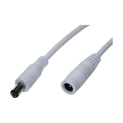 Cabo Alimentação DC Macho / Fêmea Ø2,1mm - 0,8mt - Branco-Cabos-SMI-Music Stage