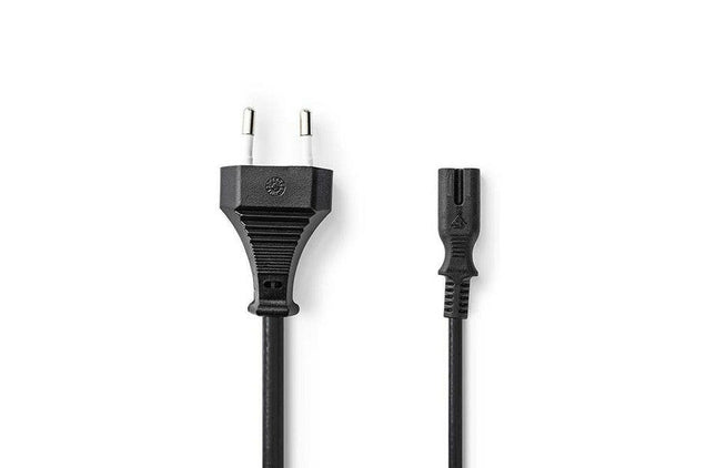 Cabo Alimentação Euro Macho / Tipo 8 - 2x0,75mm² 2mt-Cabos de Alimentação-Mp-Music Stage