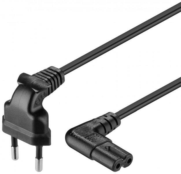 Cabo Alimentação Euro Macho/Tipo 8-2x0,75mm² 1,5mt - Curva-Cabos-MP-Music Stage