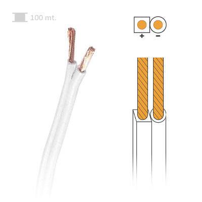 Cabo Coluna 2x0,75mm² Branco 100mt - Bobine-Fichas e cabos-SMI-Music Stage
