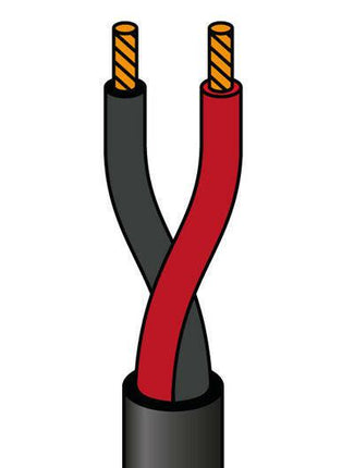 Cabo Coluna 2x2,5mm² Redondo Preto 100mt - Bobine-Fichas e cabos-Nimo-Music Stage