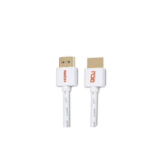 Cabo HDMI Macho / Macho 1,5mt SLIM - Branco-Cabos-DCU-Music Stage
