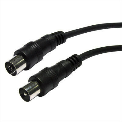 Cabo TV Macho / TV Fêmea 5mt - Preto-Fichas e cabos-EDC-Music Stage