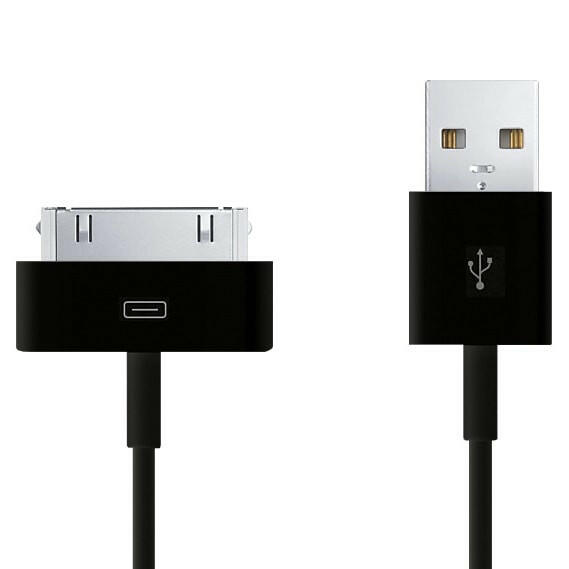 Cabo USB "A" Macho / Apple 30Pin 1,5mt - Preto-Fichas e cabos-Goobay-Music Stage