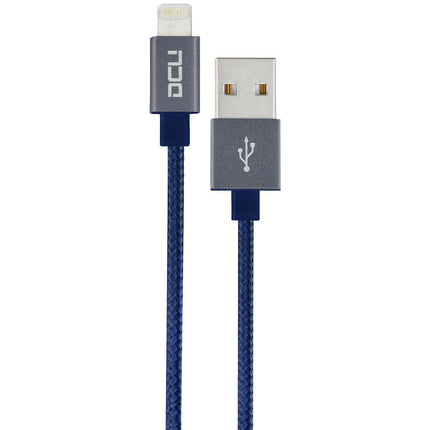 Cabo USB "A" Macho / Apple Lightning 1mt Aluminio - Azul-Fichas e cabos-DCU-Music Stage